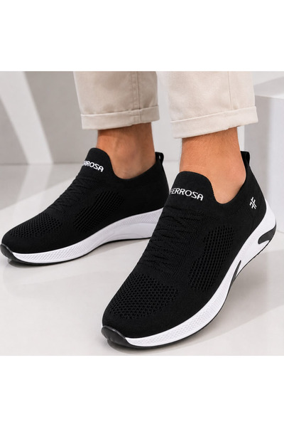 YUMOZZE Ferrosa 041 Ortapedik Triko Siyah-Beyaz Rahat Unisex Spor Ayakkabı