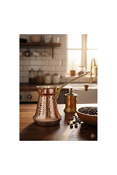 Empressco Armoni Copper Coffee Pot, Induction Base, Brass Handle, Spacious an...