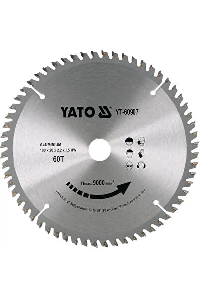 yato Δίσκος κυκλικού πριονιού για ξύλο 180 x 20 x 2.2 χιλ. 60 δόντια YT-60907