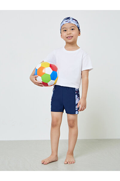 Styli Boys Printed Swim Shorts and Cap Set