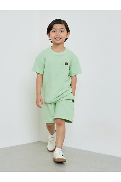 Styli Boys Textured Oversized T-Shirt and Shorts Set