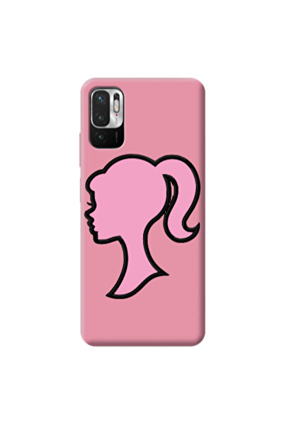 Other Xiaomi Redmi Note 10 Pro 5G Line girl Pink Colored Silicone TPU Θήκη