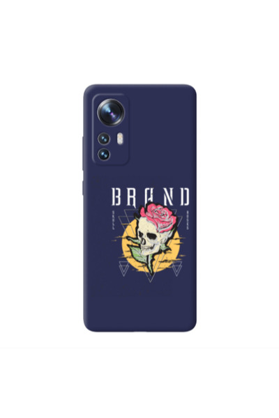 Other Xiaomi Mi 12 Pro Skull Roses Dark blue Colored Silicone TPU Θήκη