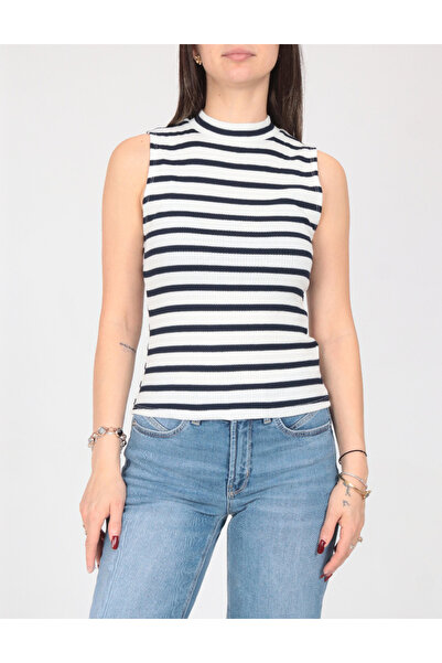 Evendi Top, alb/bleumarin
