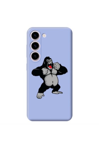 Other Samsung S23 Angry Gorilla2 Light Purple Colored Silicone TPU Θήκη