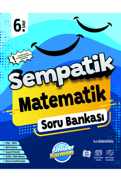 Ünlüler Karması Yayınları ÜNLÜLER KARMASI 6.SINIF MATEMATİK SEMPATİK SORU BAN...