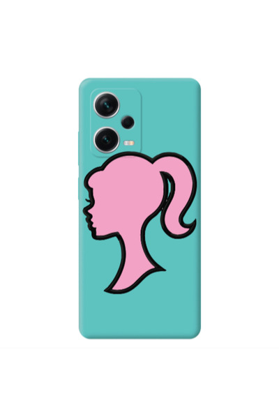 Other Xiaomi Poco X5 Line girl Turquoise Colored Silicone TPU Θήκη