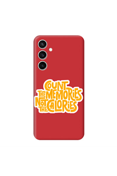 Other Samsung S24 Plus Count the memories not the calories Red Colored Silico...