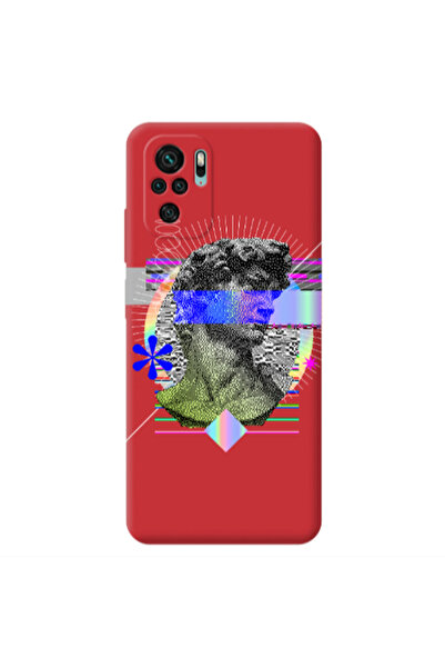Other Xiaomi Redmi Note 10S Statue pixels Red Colored Silicone TPU Θήκη