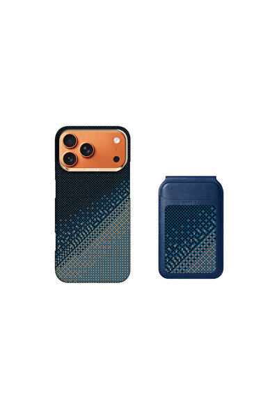 iPhone 17 Pro Kılıf 2in1 Bundle Kit Aramid Skin Serenity Serisi Kartlık ve Karbon Kapak Laci