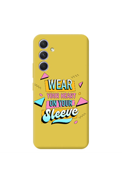 Other Samsung A35 Wear Your Heart Yellow Colored Silicone TPU Θήκη