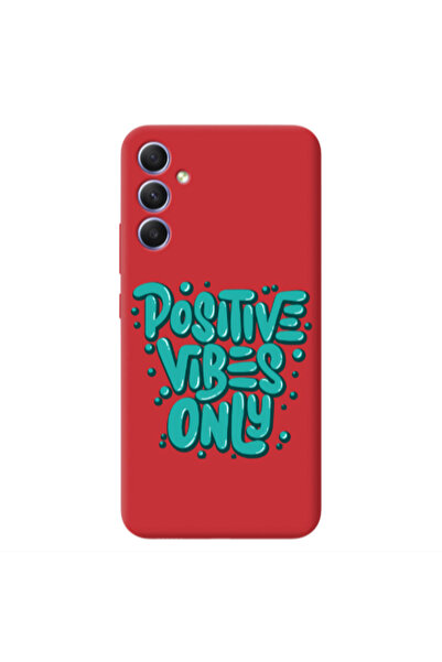 Other Samsung A25 Positive Vibes Only Red Colored Silicone TPU Θήκη