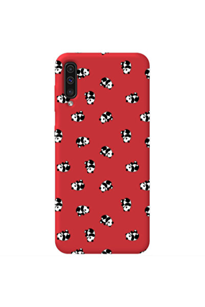 Other Samsung A70 Small Pandas Red Colored Silicone TPU Θήκη