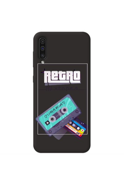 Other Samsung A70 Mixtapes Black Colored Silicone TPU Θήκη