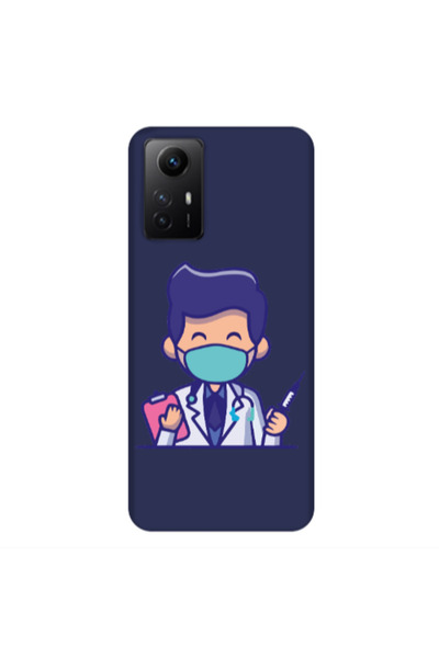 Other Xiaomi Redmi Note 12s Specialist Doctor Dark blue Colored Silicone TPU ...