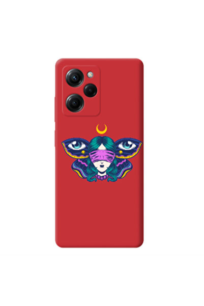 Other Xiaomi Poco X5 Pro Eye in my ear Red Colored Silicone TPU Θήκη