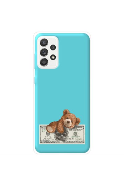 Other Samsung A72 Money Style Turquoise Colored Silicone TPU Θήκη
