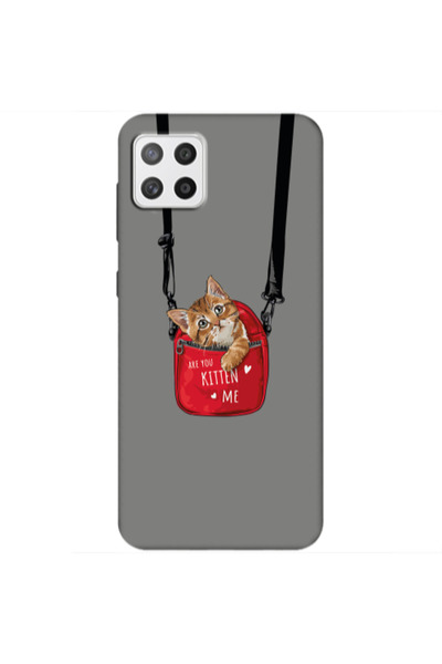 Other Samsung A22 5G Are you kitten Grey Colored Silicone TPU Θήκη