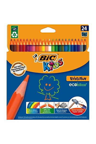 MC Micostore Цветни моливи Kids Evolution 2204, 24 цвята, изключително издръж...
