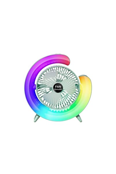 OEM Ventilator de birou portabil USB, lumini LED, 3 trepte de viteză