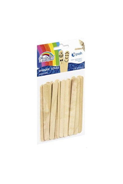OEM Fiorello Spatulă din lemn 11 cm – 24 bucăți. pentru decorațiuni și bricolaj