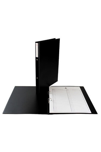 OEM Dosar Biurfol pentru documente personale, 2 inele, 3 cm, PVC negru, cu se...