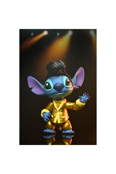 OEM Figurina NECA Stitch in Zlotin Garnitur, 18 cm, multicolor, set cu accesorii