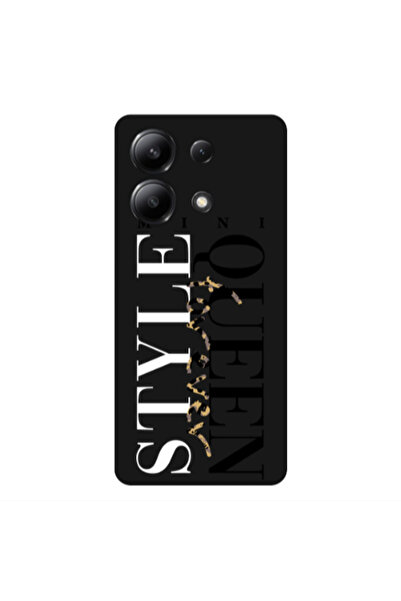 Other Xiaomi Redmi Note 13 4G Mini Quen Forever Black Colored Silicone TPU Θήκη
