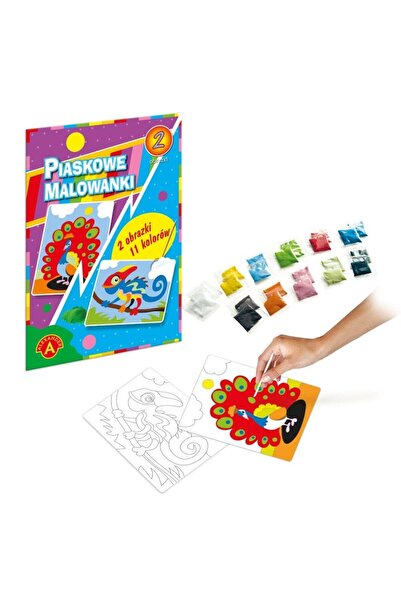 ALEXANDER Set pictura cu nisip Kameleon si Paun, 2 imagini, 11 culori incluse...