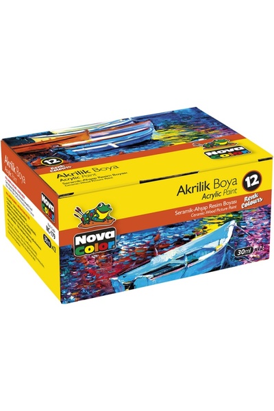MC Micostore Culori acrilice Nova Color, 12 culori x 30ml, NC-179