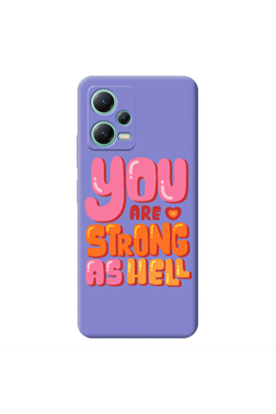 Other Xiaomi Redmi Note 12 Pro 5G You are Love Strong Purple Colored Silicone...