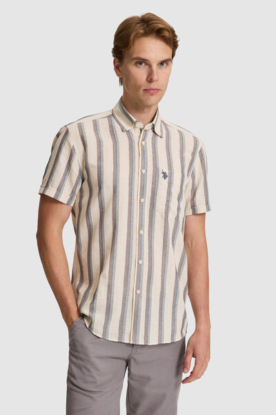 U.S. Polo Assn. Men's Navy Blue Short Sleeve Shirt 50321349-Vr033
