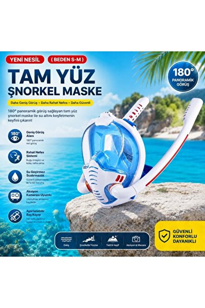 DRESS ART D.ART and TECH Çift Tüplü Şnorkel Silikon Tam Kuru Dalış Yetişkin L...