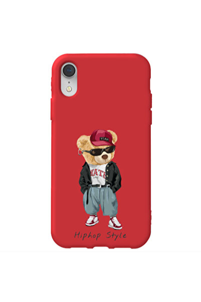Other Apple iPhone Xr Hip hop style Red Colored Silicone TPU Θήκη