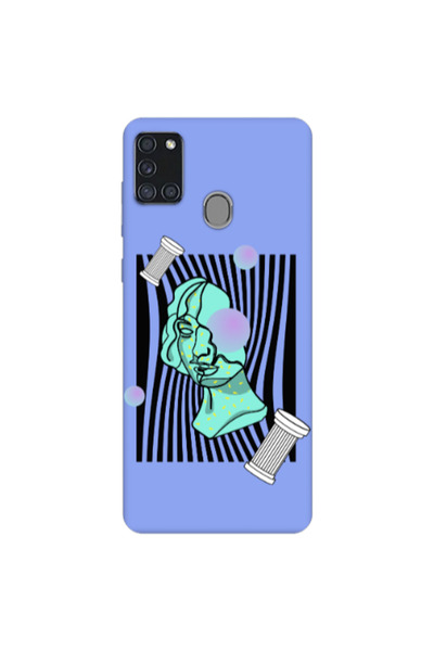 Other Samsung A21S Columns Light Purple Colored Silicone TPU Θήκη