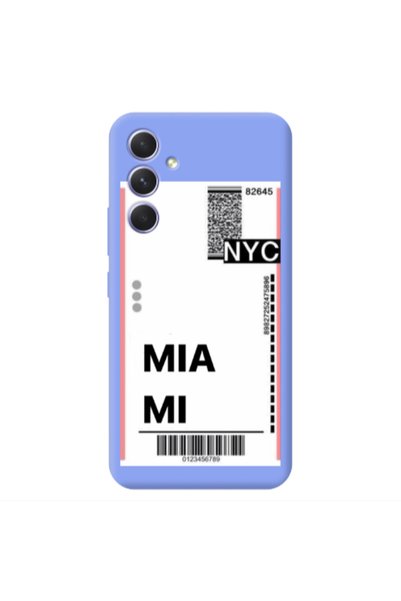 Other Samsung A54 Miami NYC Light Purple Colored Silicone TPU Θήκη