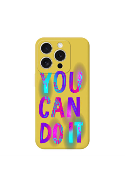Other Apple Iphone 16 Pro Max You Can Doit Yellow Colored Silicone TPU Θήκη