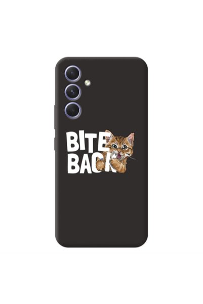 Other Samsung A56 bitte back cat Black Colored Silicone TPU Θήκη