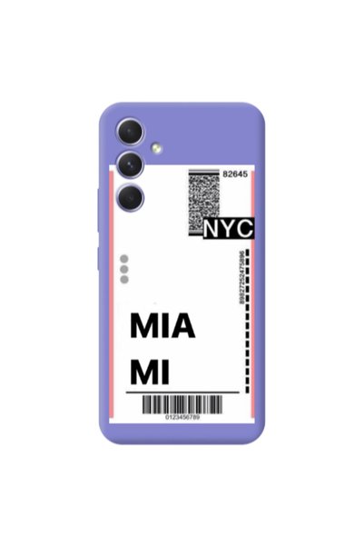 Other Samsung A56 Miami NYC Purple Colored Silicone TPU Θήκη