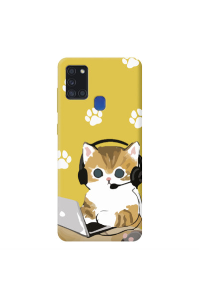 Other Samsung A21S Call Center Yellow Colored Silicone TPU Θήκη