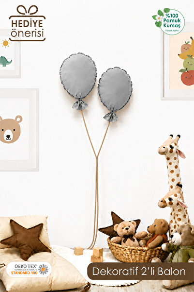 mordesign Çocuk Odası Dekorasyonu 2'li Balon Set, Bebek Odası Dekoratif Balon...