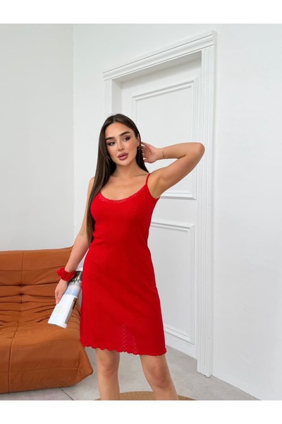 FREEWİSE 100% Pure Cotton Women's Home Dress with Straps