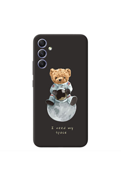 Other Samsung A34 Bear in space Black Colored Silicone TPU Θήκη