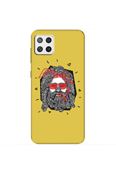 Other Samsung A22 5G Cool glasses Yellow Colored Silicone TPU Θήκη
