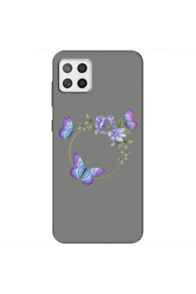 Other Samsung A22 5G Butterfly on the ring Grey Colored Silicone TPU Θήκη