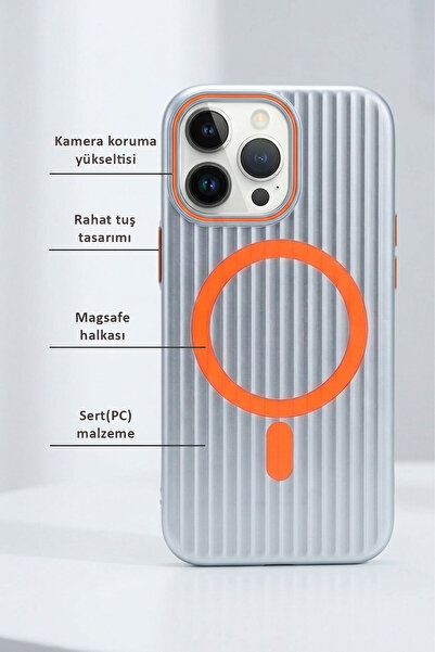 CEPSTOK iPhone 14 Pro Max Kılıf Magsafe Wireless Şarj Özellikli Slimfit İnce Sert Pc Kapak