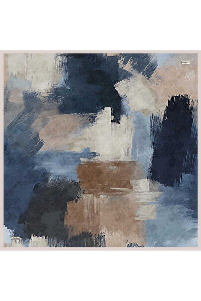 Levidor Beige Brush Pattern Sura Silk Scarf