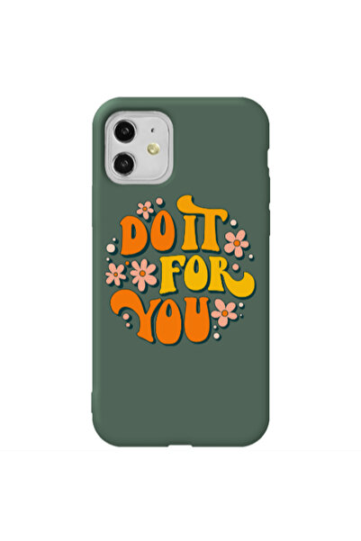 Other Apple iPhone 11 Do it For You Dark Green Colored Silicone TPU Θήκη