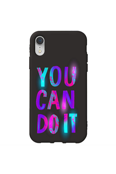 Other Apple iPhone Xr You Can Doit Black Colored Silicone TPU Θήκη