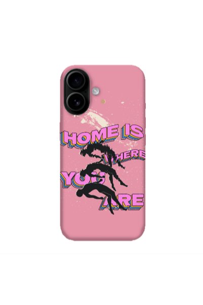 Other Apple Iphone 16 plus Home Is Where Pink Colored Silicone TPU Θήκη